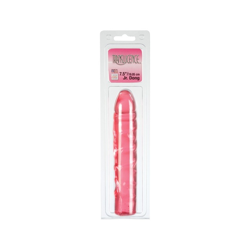 Dildo Translucence 7.5 Jr Pink z miękkiej galaretki, 19 cm - 2