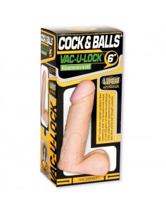 Dildo-VAC U LOCK 6 INCH UR3 COCK FLESH - Przedłużki i nakładki na penisa - 1 2