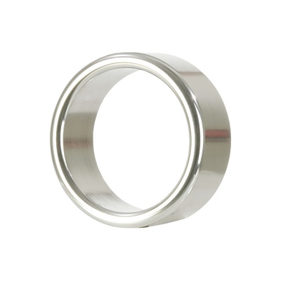 Metalowy pierścień na penisa Alloy Metallic Ring Large Silver – sztywny, średnica wewnętrzna ok. 4,5 cm - 1