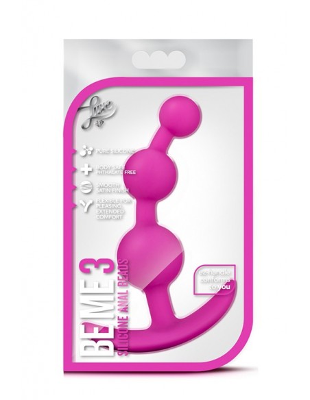 Korek Analny Luxe Beme 3 Fuchsia - Kulki analne, koraliki analne - 2