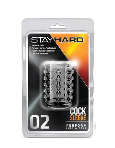 Nakładka na penisa STAY HARD COCK SLEEVE 02 CLEAR - Przedłużki i nakładki na penisa - 1