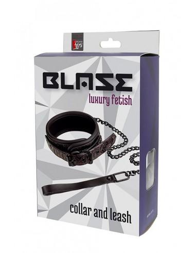 BDSM Blaze Collar And Leash Purple - Chokery, obroże i smycze - 1