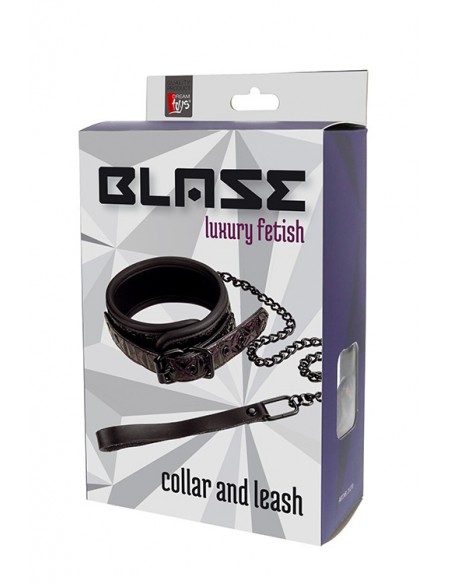 BDSM Blaze Collar And Leash Purple - Chokery, obroże i smycze - 1