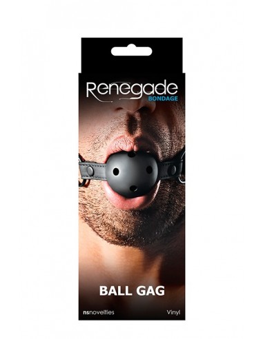 Knebel-RENEGADE BONDAGE BALL GAG BLACK - Kneble do ust - 1