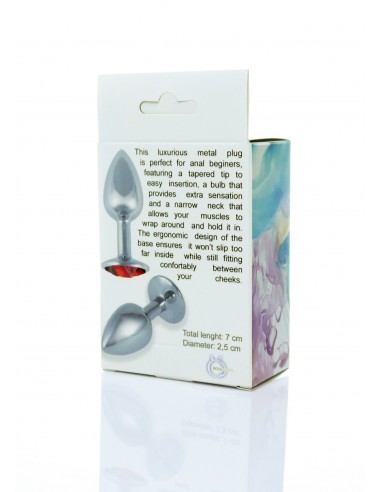 Plug-Jawellery PLUG- red - Korki analne stalowe - 6