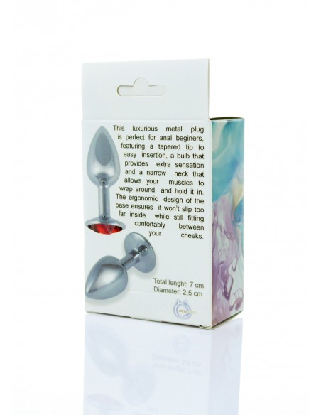 Plug-Jawellery PLUG- red - Korki analne stalowe - 6