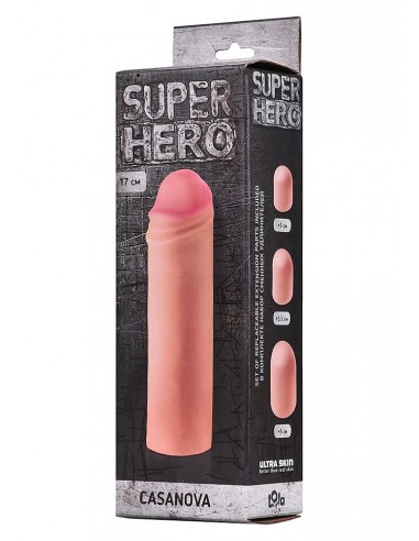 Stymulator-Penis sleeve SUPER HERO Casanova - Przedłużki i nakładki na penisa - 1
