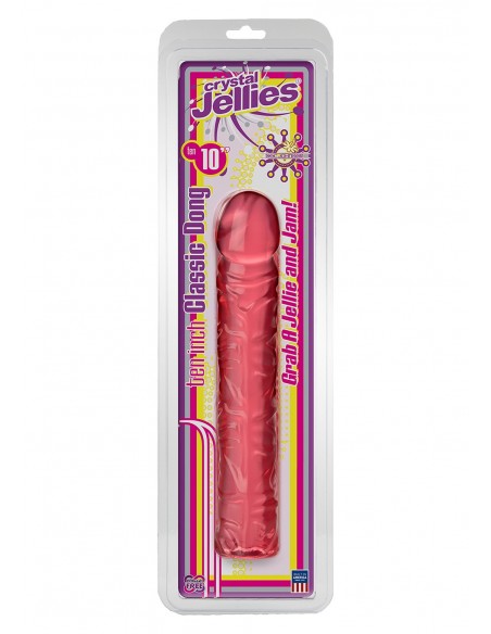 Dildo-CLASSIC JELLY DONG 10 INCH PINK - Dilda żelowe - 1