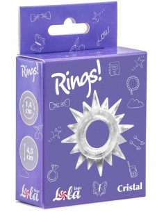 Pierścień Erekcyjny Cockring Rings Cristal White - Pierścienie erekcyjne niewibrujące - 1