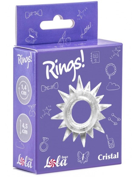 Pierścień Erekcyjny Cockring Rings Cristal White - Pierścienie erekcyjne niewibrujące - 1