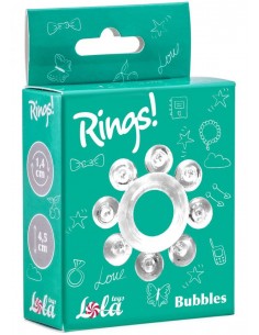Pierścień Erekcyjny Cockring Rings Bubbles White - Pierścienie erekcyjne niewibrujące - 1