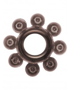 Pierścień Erekcyjny Cockring Rings Bubbles Black - Pierścienie erekcyjne niewibrujące - 1 2