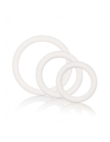 Pierścień Erekcyjny Rubber Ring White Set 3Pcs - Pierścienie erekcyjne niewibrujące - 1
