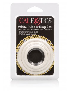Pierścień Erekcyjny Rubber Ring White Set 3Pcs - Pierścienie erekcyjne niewibrujące - 1 2