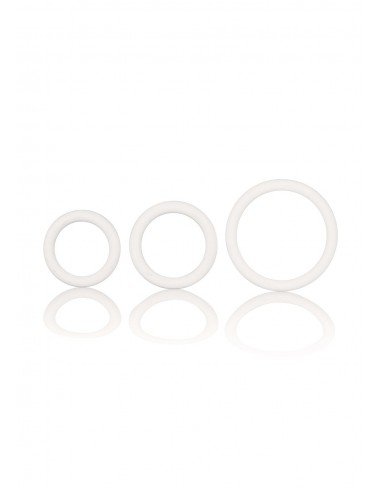 Pierścień Erekcyjny Rubber Ring White Set 3Pcs - Pierścienie erekcyjne niewibrujące - 7