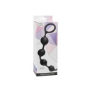 Koraliki analne Long Pleasure Chain Black - silikon medyczny, stopniowane kulki, pętla bezpieczeństwa, 35 cm - 1