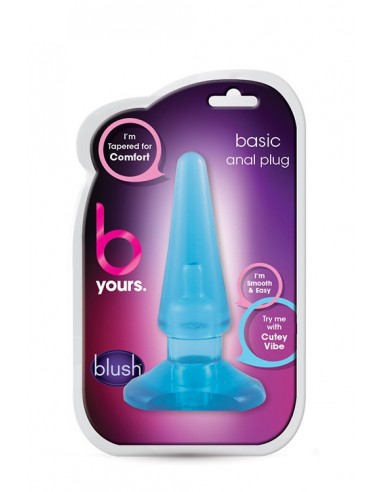 Korek Analny B Yours Basic Anal Plug Blue - Duże Korki Analne - 1