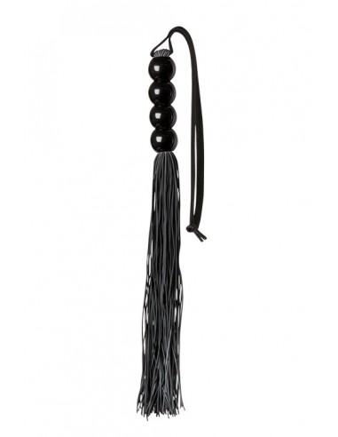 Pejcz-GP SILICONE FLOGGER WHIP BLACK - Baty, pejcze i packi - 1