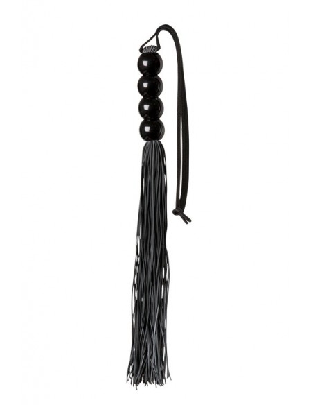 Pejcz-GP SILICONE FLOGGER WHIP BLACK - Baty, pejcze i packi - 1
