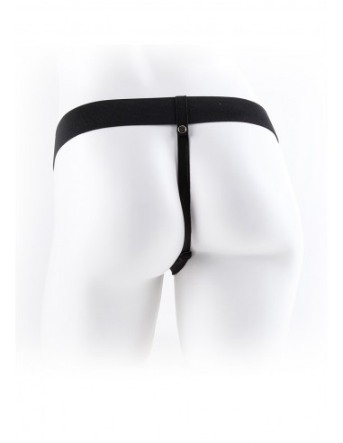 Proteza-HOLLOW STRAP-ON W BALLS 11"""" FLESH - Strap-ony, dilda na pasku bez wibracji - 5