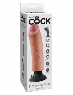 VIBRATING COCK FLESH 8 INCH - Wibratory Realistyczne - 1