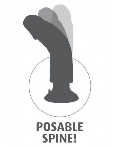 VIBRATING COCK FLESH 8 INCH - Wibratory Realistyczne - 5