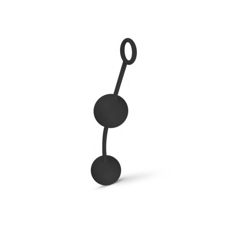 Kulki waginalne Canon Balls Black - silikonowe z ruchomą przeciwwagą 40 g, długość 20 cm - 4