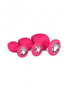 Plug-Diamond Plug Set-Pink - Zestawy Korków Analnych - 1