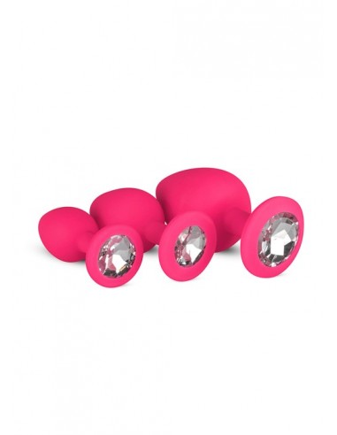 Plug-Diamond Plug Set-Pink - Zestawy Korków Analnych - 1