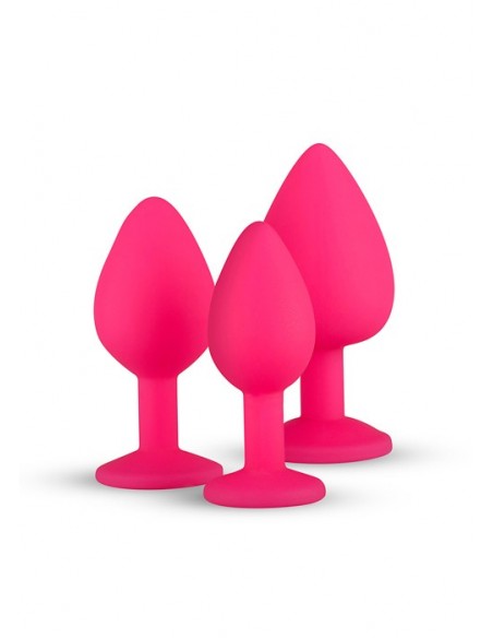 Plug-Diamond Plug Set-Pink - Zestawy Korków Analnych - 4