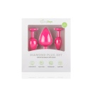 Zestaw korków analnych Plug-Diamond Plug Set-Pink z silikonu medycznego, trzy stopniowane rozmiary 7-9,3 cm i średnice 2,7-4 cm, - 5
