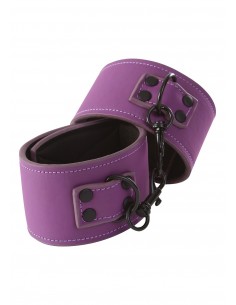 Kajdanki-LUST BONDAGE WRIST CUFFS PURPLE - Kajdanki erotyczne - 1