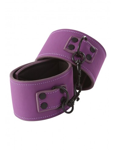 Kajdanki-LUST BONDAGE WRIST CUFFS PURPLE - Kajdanki erotyczne - 1