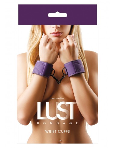 Kajdanki-LUST BONDAGE WRIST CUFFS PURPLE - Kajdanki erotyczne - 2