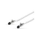 Klamerki na sutki Big Nipple Clamps With Chain - regulowane zaciski śrubowe z metalowym łańcuchem 45 cm, śr. szczęk 1,30 cm - 3