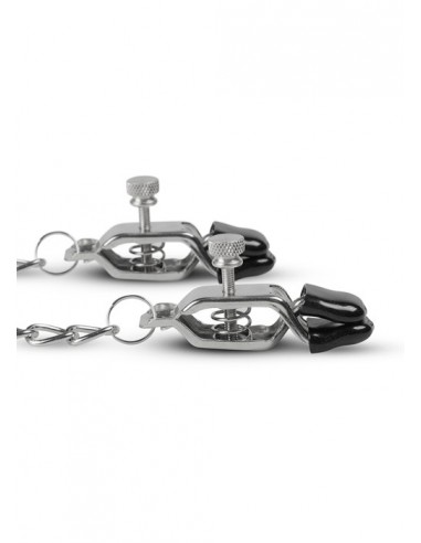 Stymulator-Big Nipple Clamps With Chain - Klamry i klipsy na sutki - 5