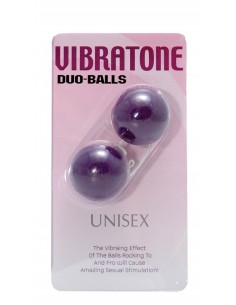 Kulki-VIBRATONE DUO BALLS PURPLE BLISTERCARD - Kulki Gejszy Podwójne i Pojedyncze - 1