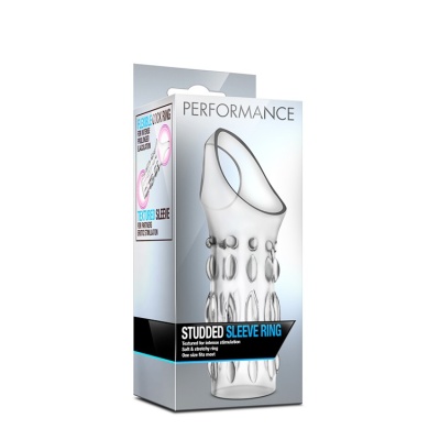 Nakładka na penisa PERFORMANCE STUDDED SLEEVE RING CLEAR - 1 2