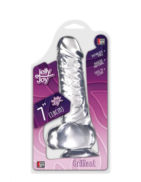 Dildo-JELLY JOY BRILLIANT CLEAR - Dilda żelowe - 2