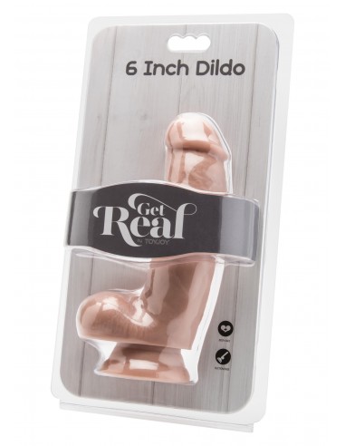 Dildo-COCK 6 INCH W/ BALLS FLESH - Dilda realistyczne - 2