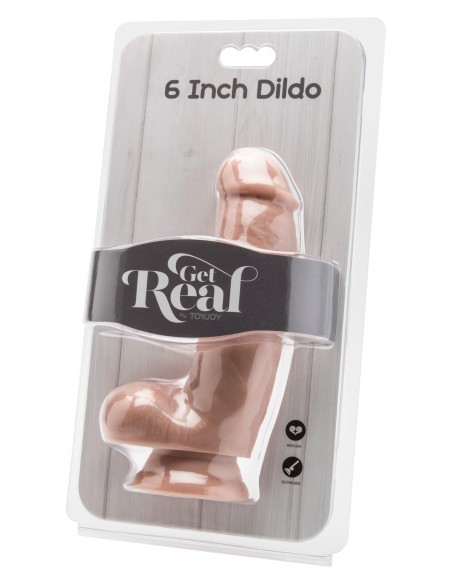 Dildo-COCK 6 INCH W/ BALLS FLESH - Dilda realistyczne - 2