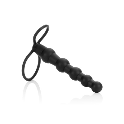 Penetrator Beaded Dual 14,5 cm z koralikami i pętlami - 1