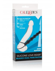 Proteza-Beaded Dual Penetrator - Strap-ony, dilda na pasku bez wibracji - 1 2