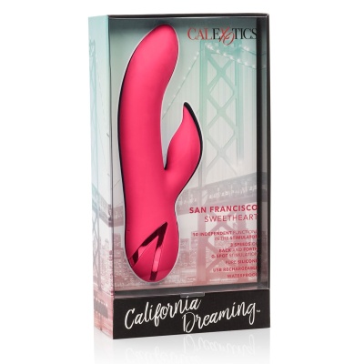 Wibrator króliczek San Francisco Sweetheart z funkcją opukiwania punktu G, 12 cm - 1 2