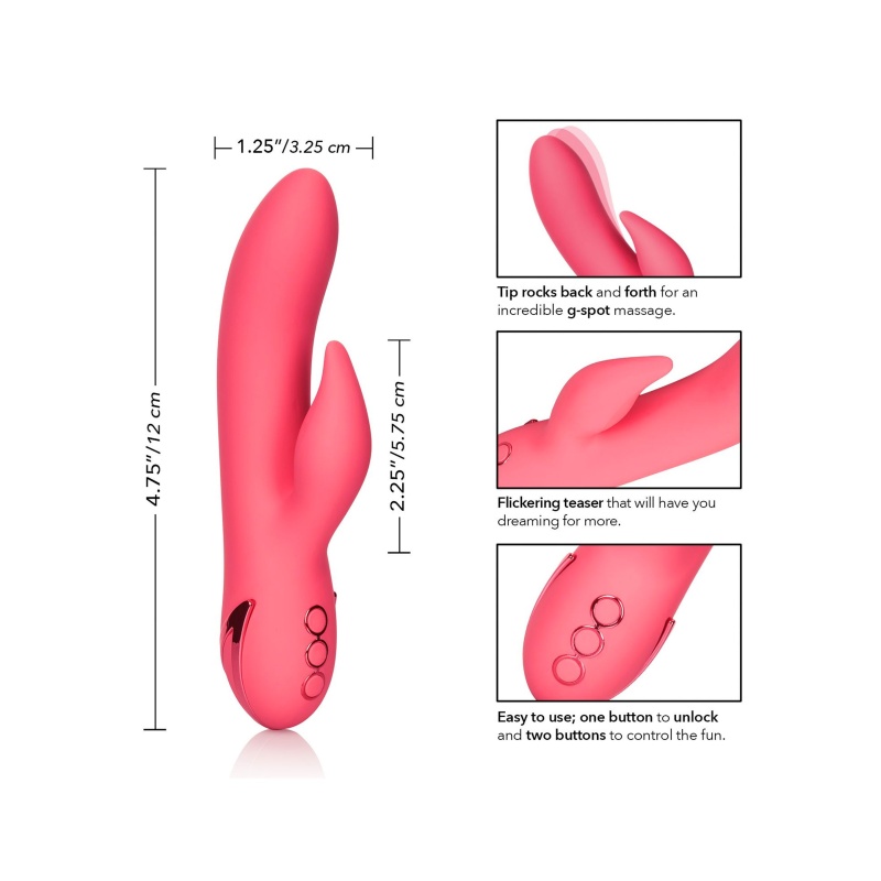 Wibrator króliczek San Francisco Sweetheart z funkcją opukiwania punktu G, 12 cm - 4