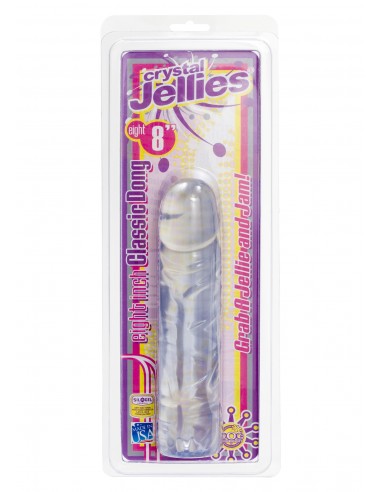 Dildo-CRYSTAL JELLIES CLASSIC Transpa 8 INCH - Dilda żelowe - 1