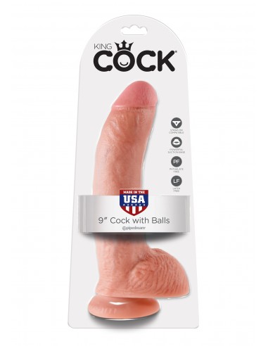 Dildo-COCK  9 INCH W/ BALLS FLESH - Dilda realistyczne - 2