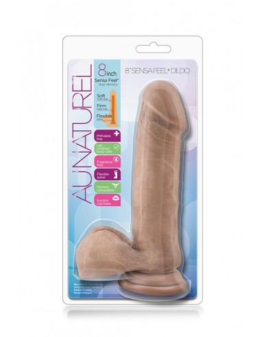 Dildo-AU NATUREL 8INCH SENSA FEEL DILDO LATIN - Dilda realistyczne - 2