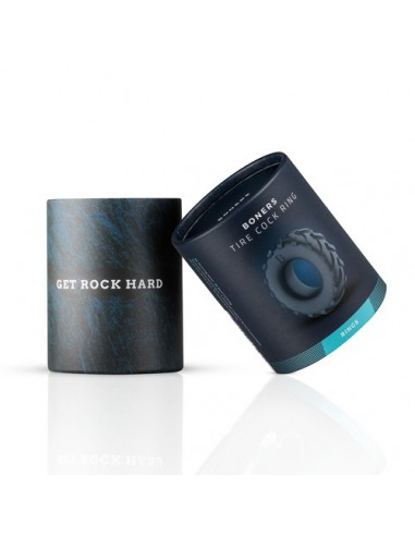 Pierścień na penisa Tire Cock Ring - Grey - Pierścienie erekcyjne niewibrujące - 4