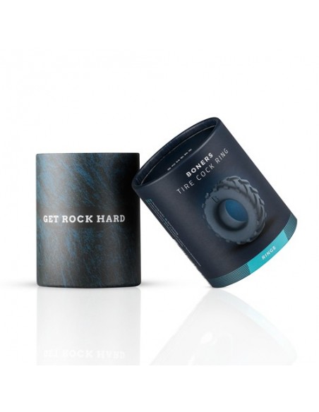 Pierścień na penisa Tire Cock Ring - Grey - Pierścienie erekcyjne niewibrujące - 4